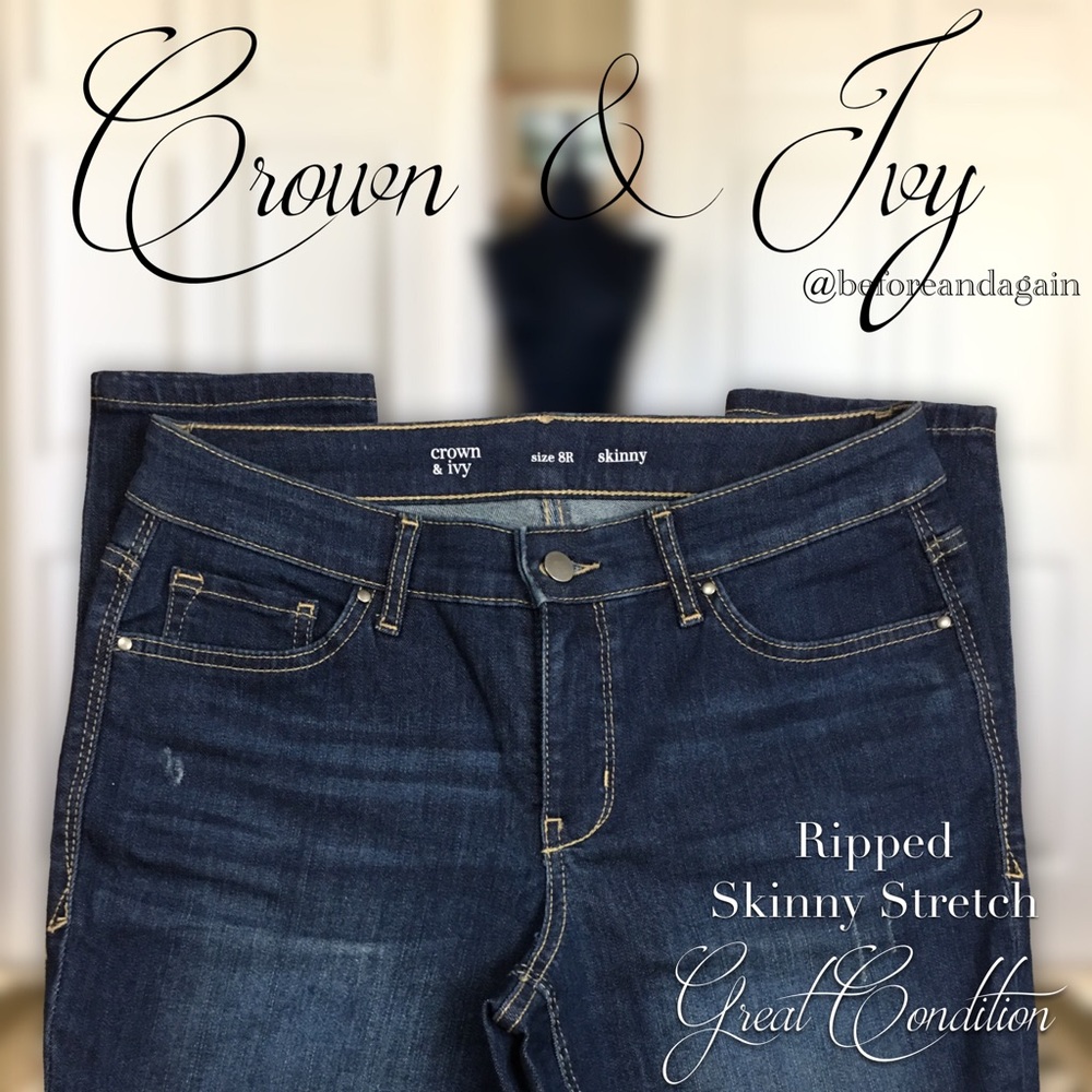 Ripped Stretch Jeans By Crown & Ivy